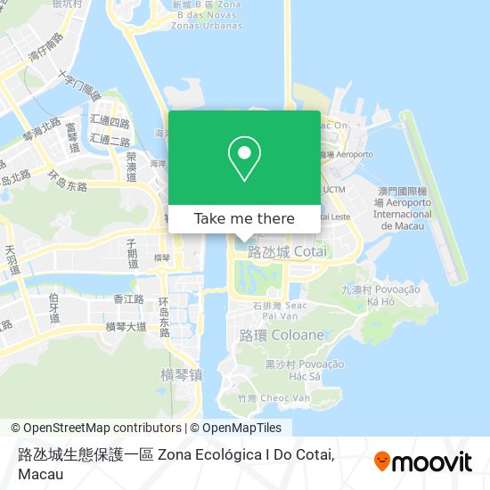 路氹城生態保護一區 Zona Ecológica I Do Cotai地圖