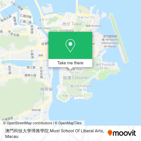 澳門科技大學博雅學院 Must School Of Liberal Arts map