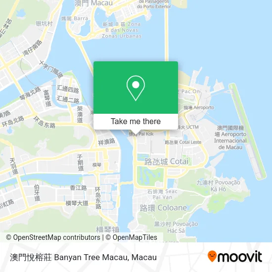 澳門悅榕莊 Banyan Tree Macau map