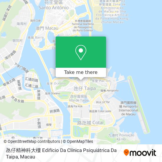 氹仔精神科大樓 Edifício Da Clínica Psiquiátrica Da Taipa map