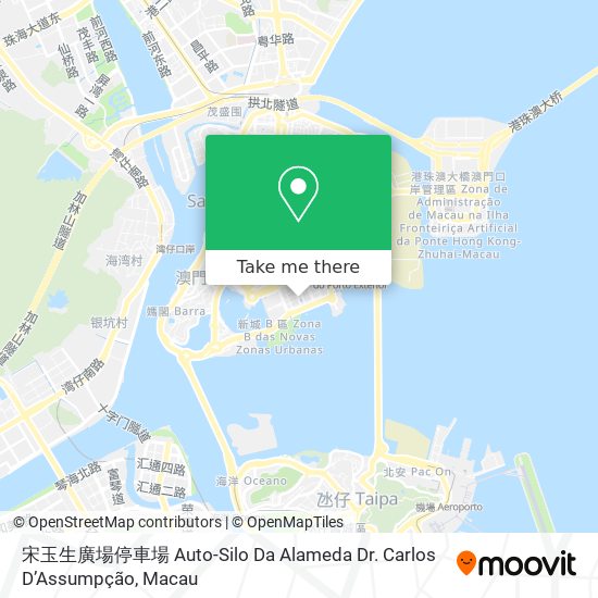 宋玉生廣場停車場 Auto-Silo Da Alameda Dr. Carlos D’Assumpção地圖