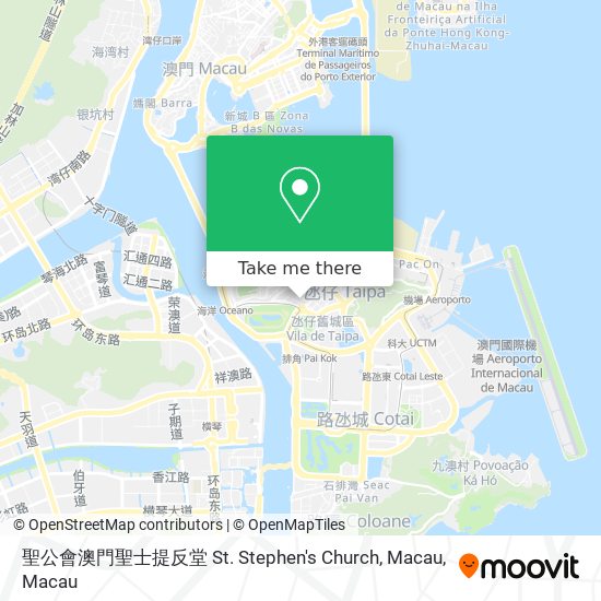 聖公會澳門聖士提反堂 St. Stephen's Church, Macau map