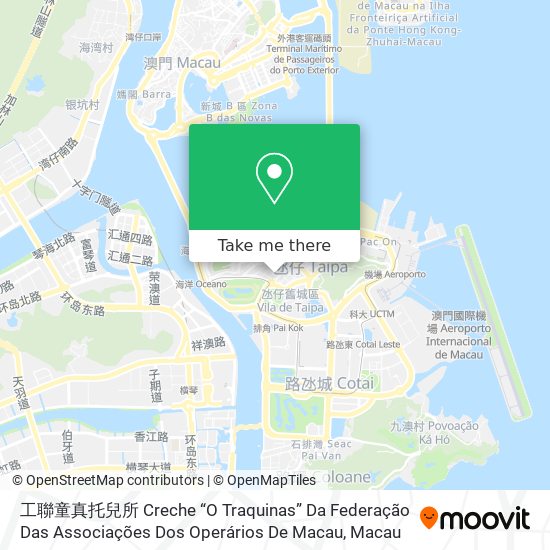 工聯童真托兒所 Creche “O Traquinas” Da Federação Das Associações Dos Operários De Macau map
