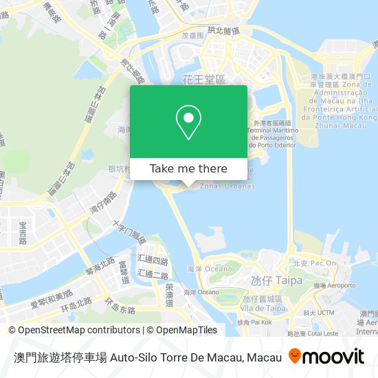 澳門旅遊塔停車場 Auto-Silo Torre De Macau map