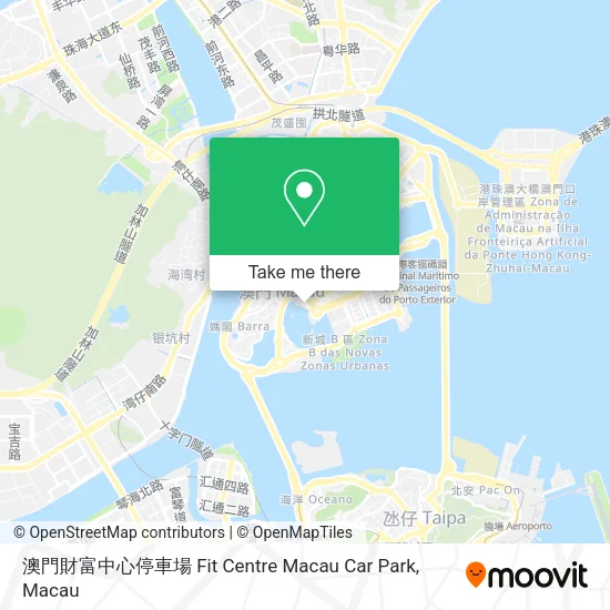 澳門財富中心停車場 Fit Centre Macau Car Park map
