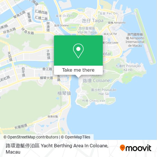 路環遊艇停泊區 Yacht Berthing Area In Coloane map
