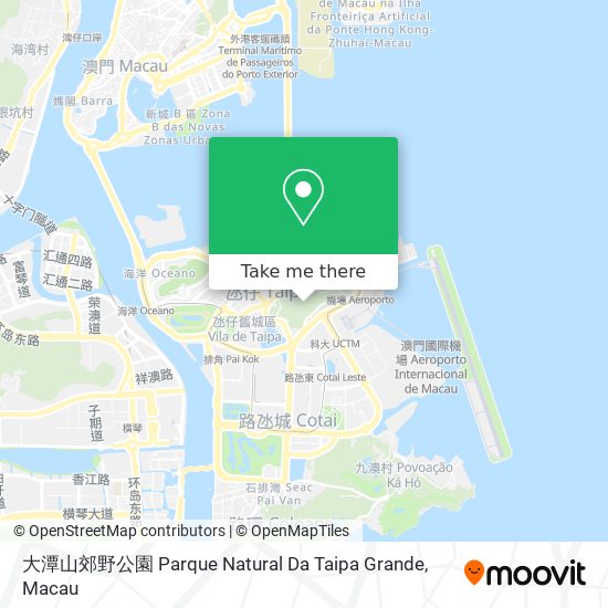 大潭山郊野公園 Parque Natural Da Taipa Grande map