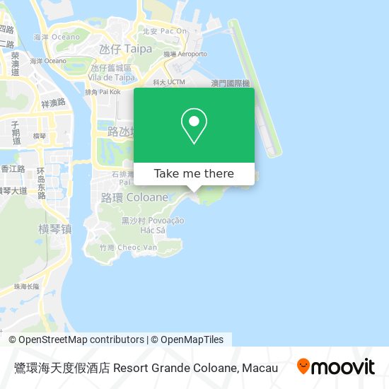 鷺環海天度假酒店 Resort Grande Coloane map