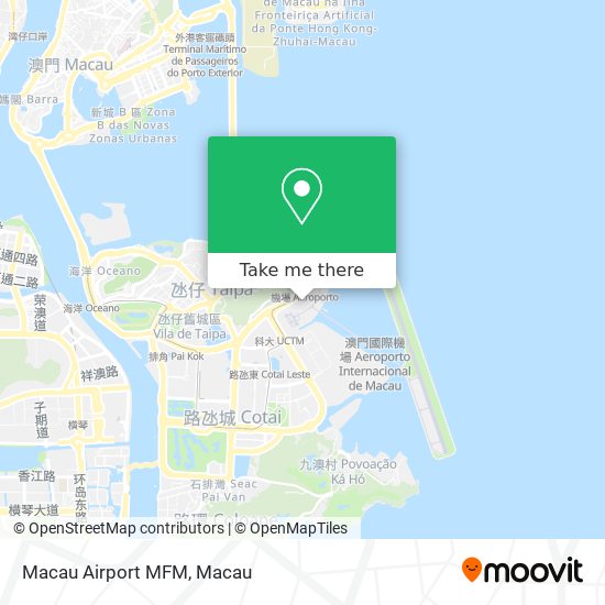 Macau Airport MFM map