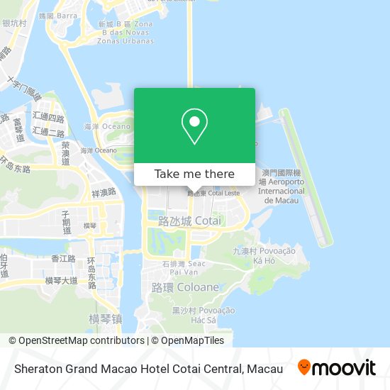 Sheraton Grand Macao Hotel Cotai Central map