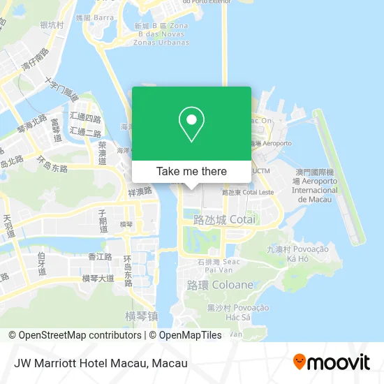 JW Marriott Hotel Macau map