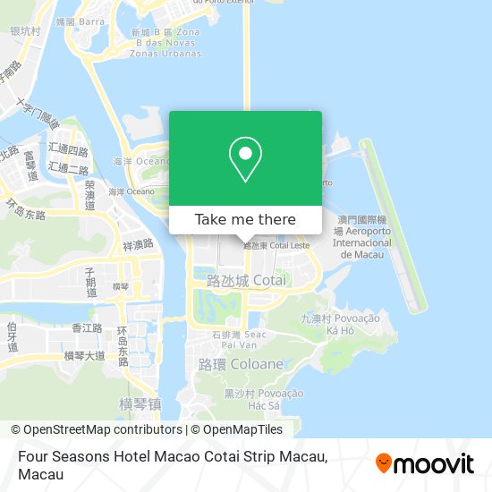 Four Seasons Hotel Macao Cotai Strip Macau map