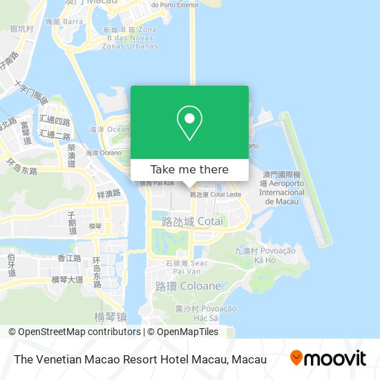 The Venetian Macao Resort Hotel Macau map