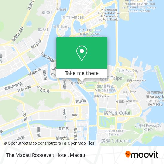 The Macau Roosevelt Hotel map