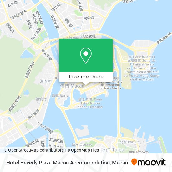 Hotel Beverly Plaza Macau Accommodation map