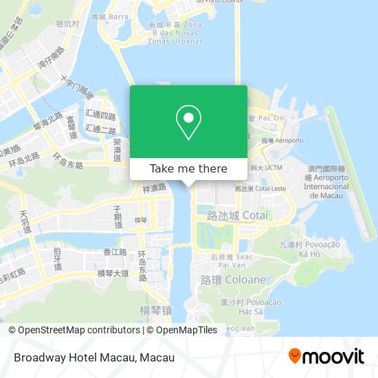 Broadway Hotel Macau map