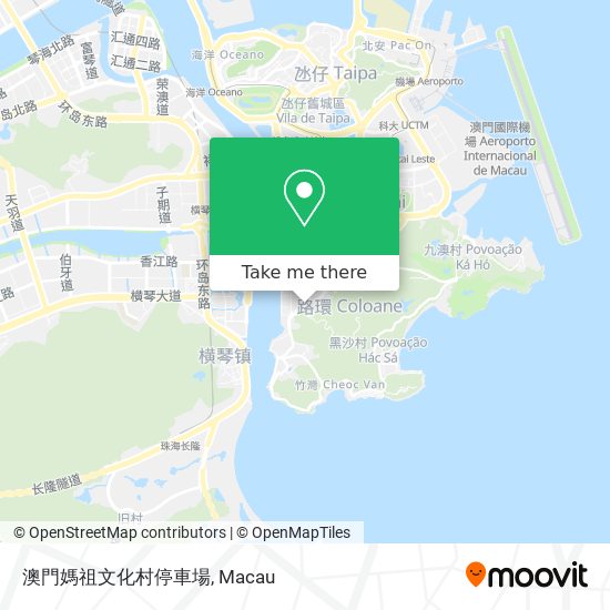 澳門媽祖文化村停車場 map