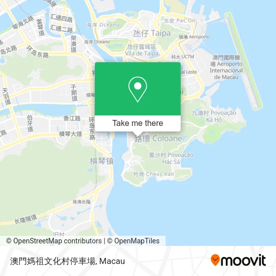 澳門媽祖文化村停車場地圖
