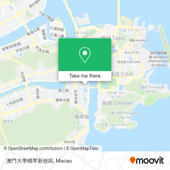 澳門大學橫琴新校區地圖