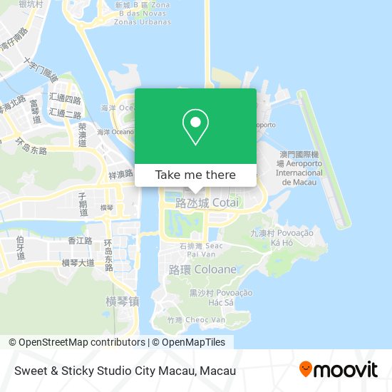 Sweet & Sticky Studio City Macau map