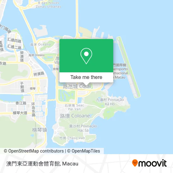 澳門東亞運動會體育館地圖