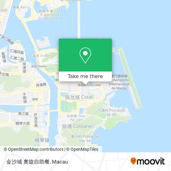 金沙城 奧旋自助餐 map