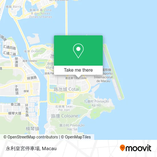 永利皇宮停車場地圖