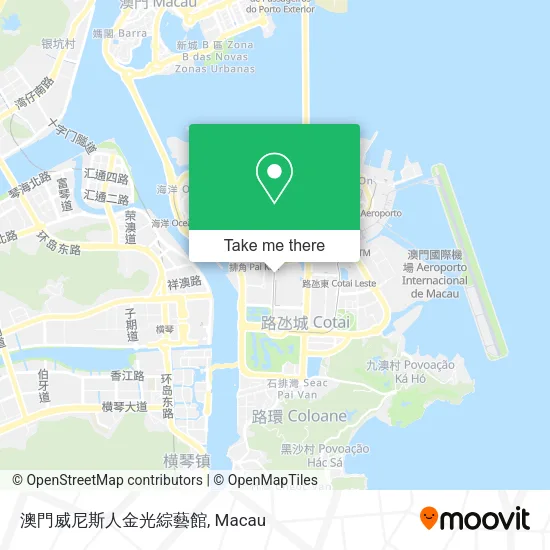 澳門威尼斯人金光綜藝館 map