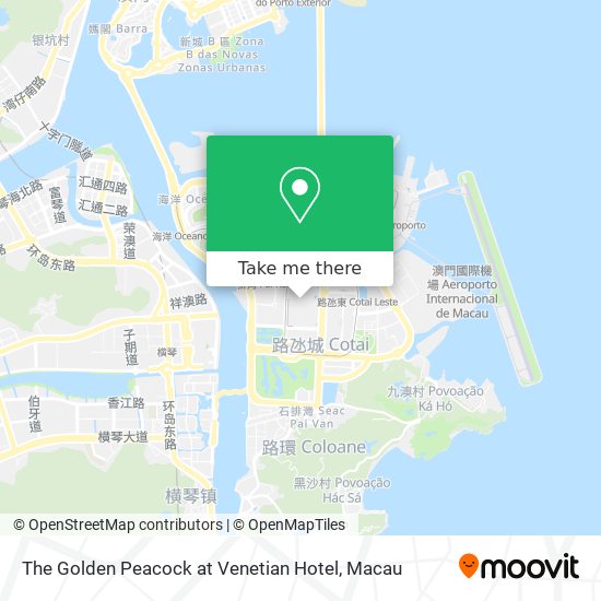 The Golden Peacock at Venetian Hotel map
