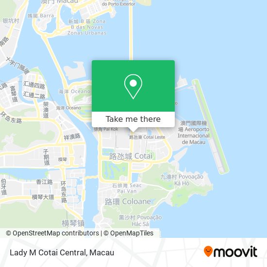 Lady M Cotai Central map