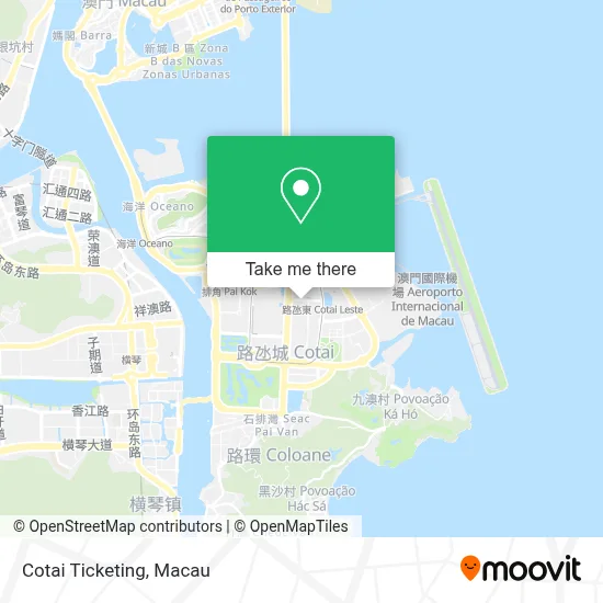 Cotai Ticketing map