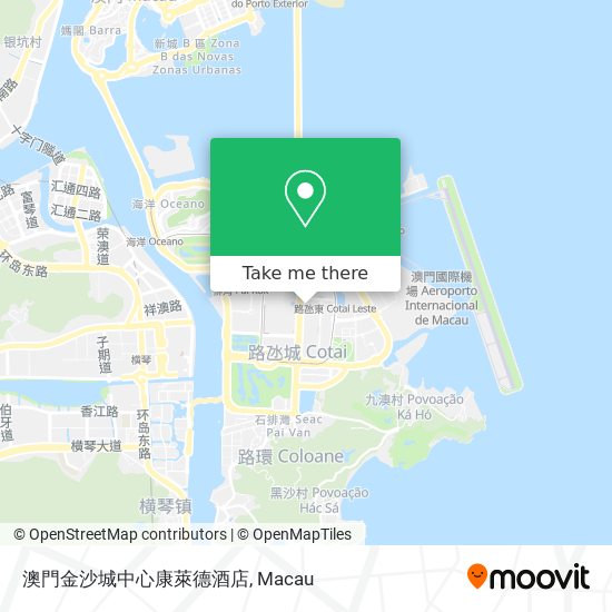 澳門金沙城中心康萊德酒店 map