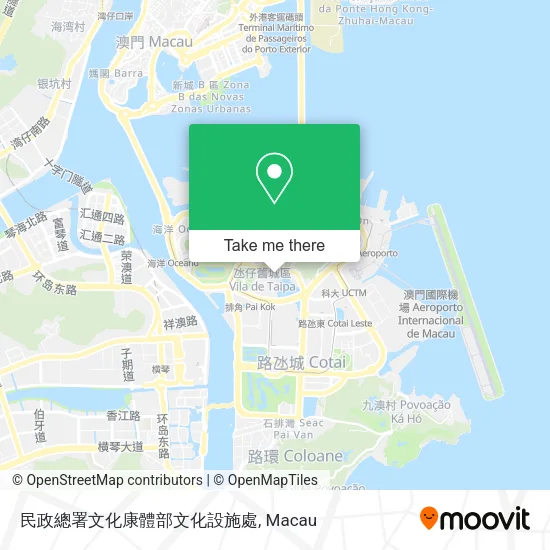 民政總署文化康體部文化設施處地圖