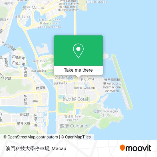 澳門科技大學停車場地圖
