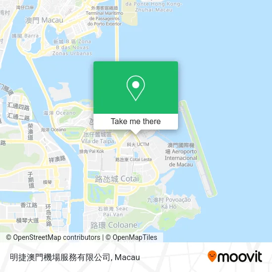 明捷澳門機場服務有限公司地圖