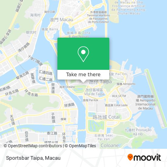 Sportsbar Taipa map