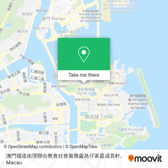 澳門循道衛理聯合教會社會服務處氹仔家庭成長軒地圖