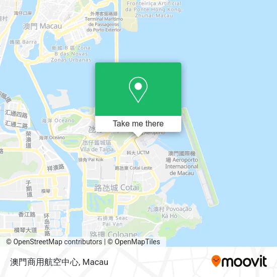 澳門商用航空中心地圖