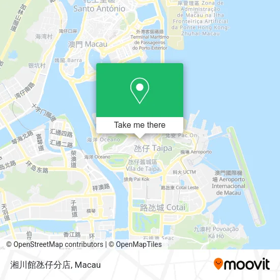 湘川館氹仔分店地圖