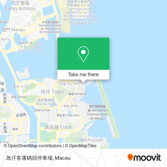 氹仔客運碼頭停車場 map