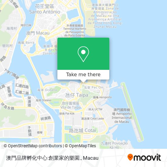 澳門品牌孵化中心:創業家的樂園. map