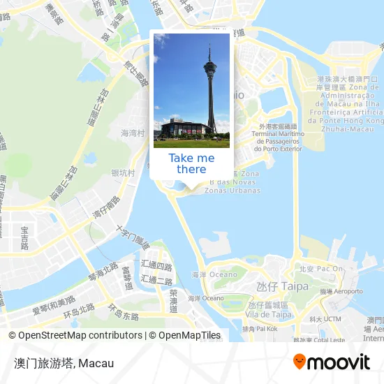 澳门旅游塔地圖