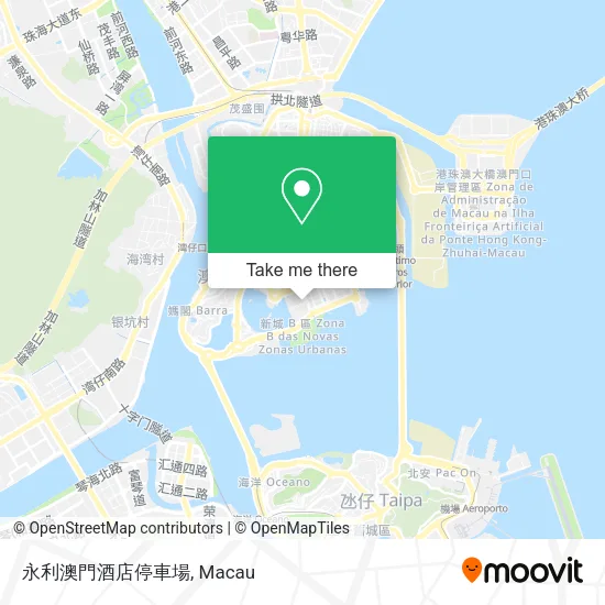 永利澳門酒店停車場 map