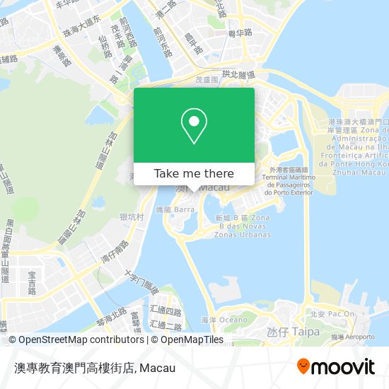 澳專教育澳門高樓街店地圖