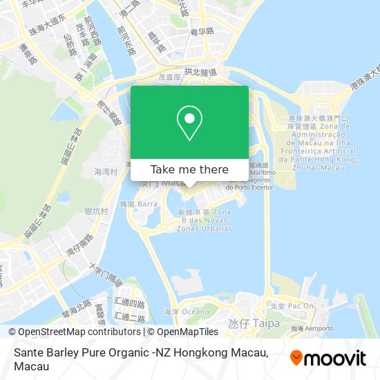 Sante Barley Pure Organic -NZ Hongkong Macau map