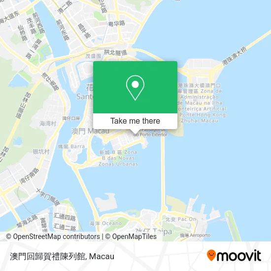 澳門回歸賀禮陳列館地圖