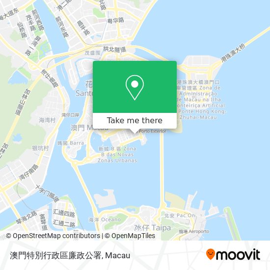 澳門特別行政區廉政公署地圖