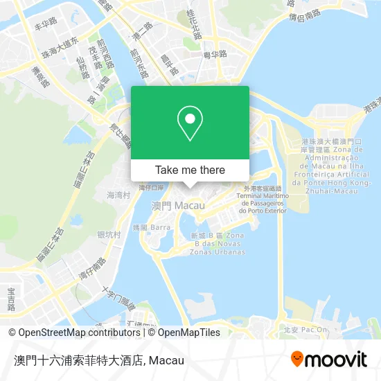 澳門十六浦索菲特大酒店地圖