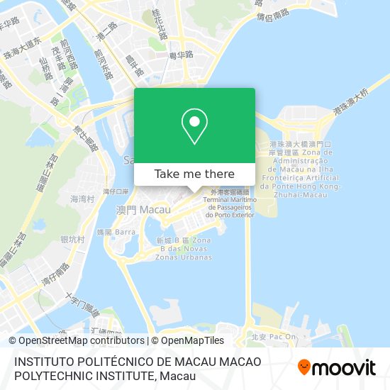 INSTITUTO POLITÉCNICO DE MACAU MACAO POLYTECHNIC INSTITUTE map