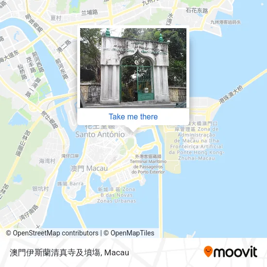 澳門伊斯蘭清真寺及墳塲地圖